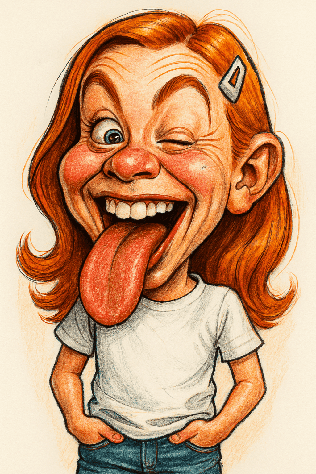 AI caricature 2 created from the photo