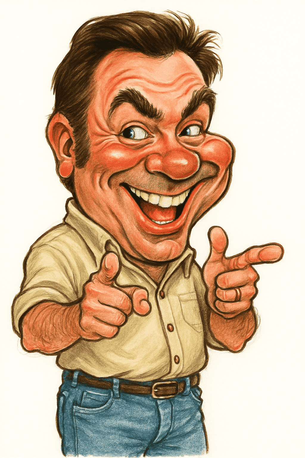 AI caricature 3 created from the photo