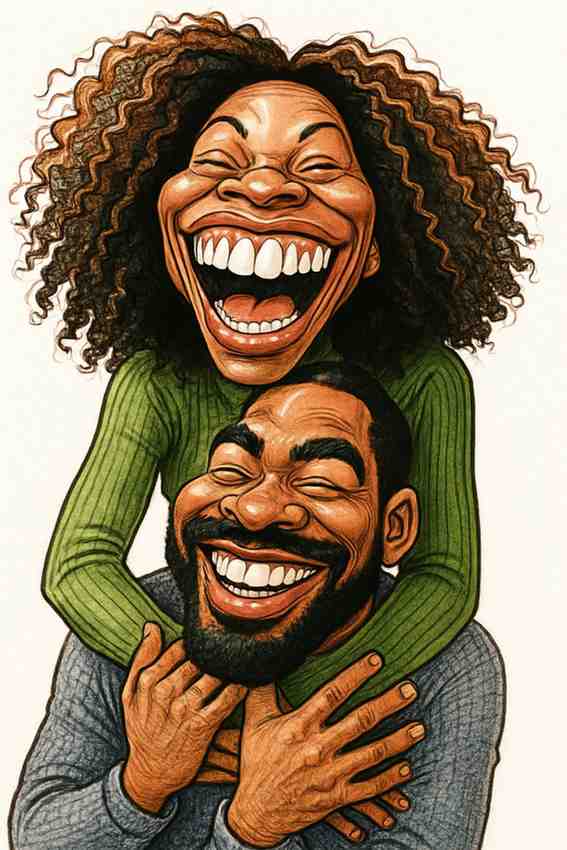 Wedding couple caricature example 4