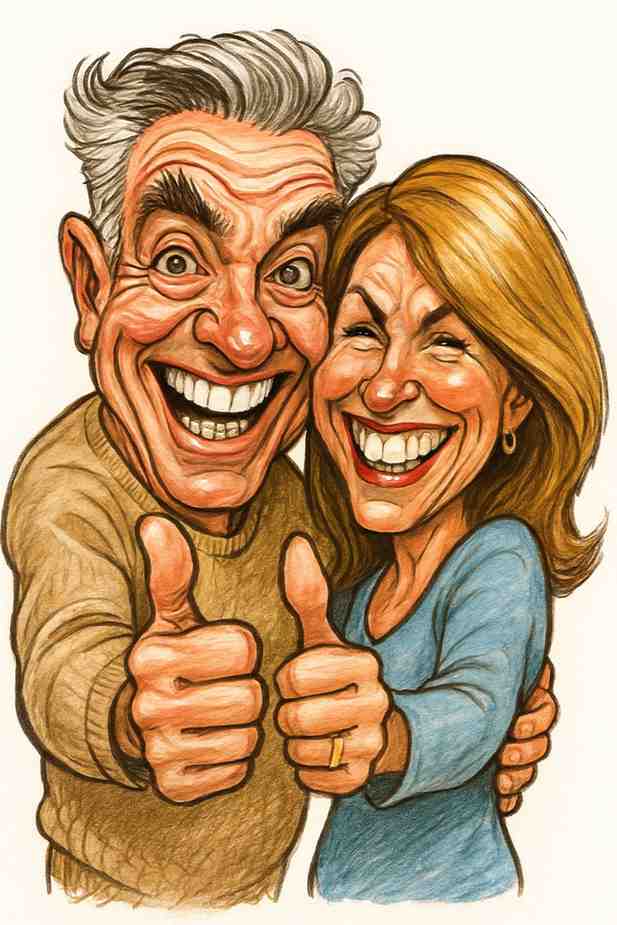 Wedding couple caricature example 6