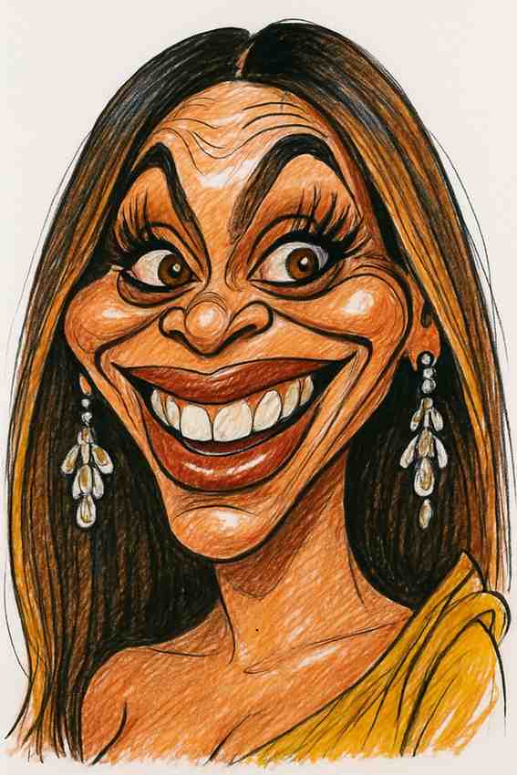 Cartoon caricature of a person made from a selfie, example 12