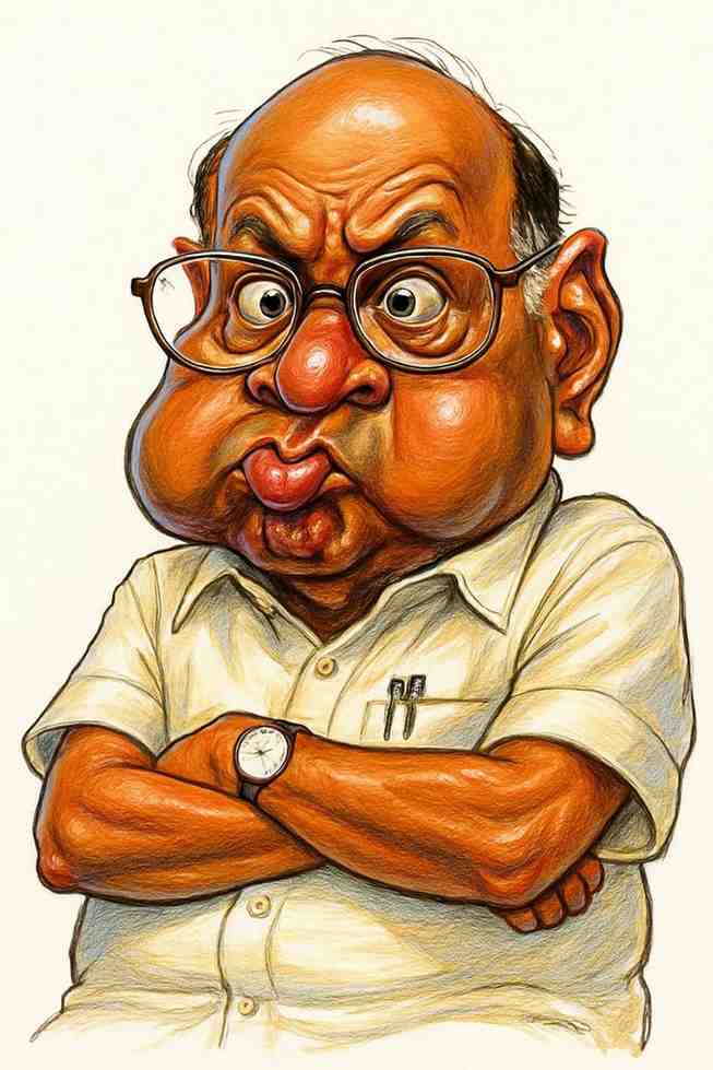 Cartoon caricature of a person made from a selfie, example 20