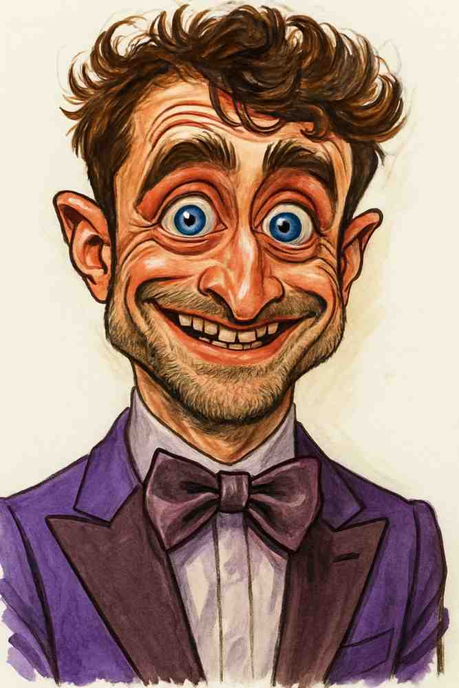 Cartoon caricature of a person made from a selfie, example 7