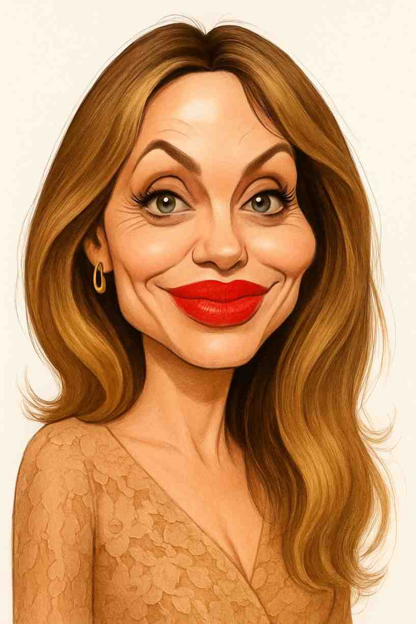 Caricature of Angelina Jolie