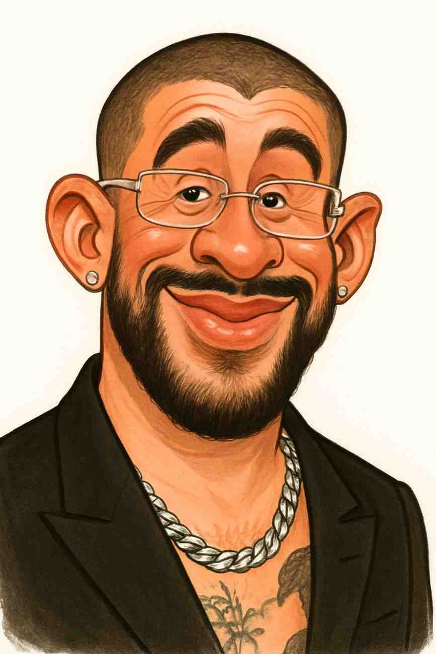 Caricature of Bad Bunny