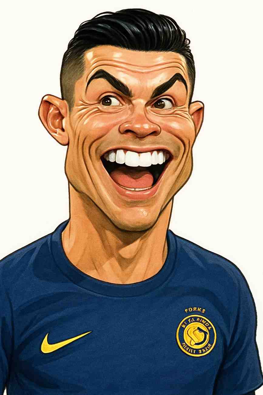 Caricature of Cristiano Ronaldo