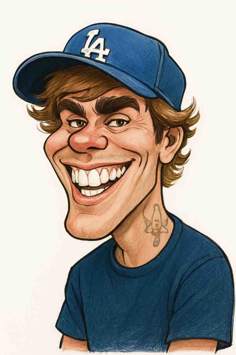 Caricature of Justin Bieber