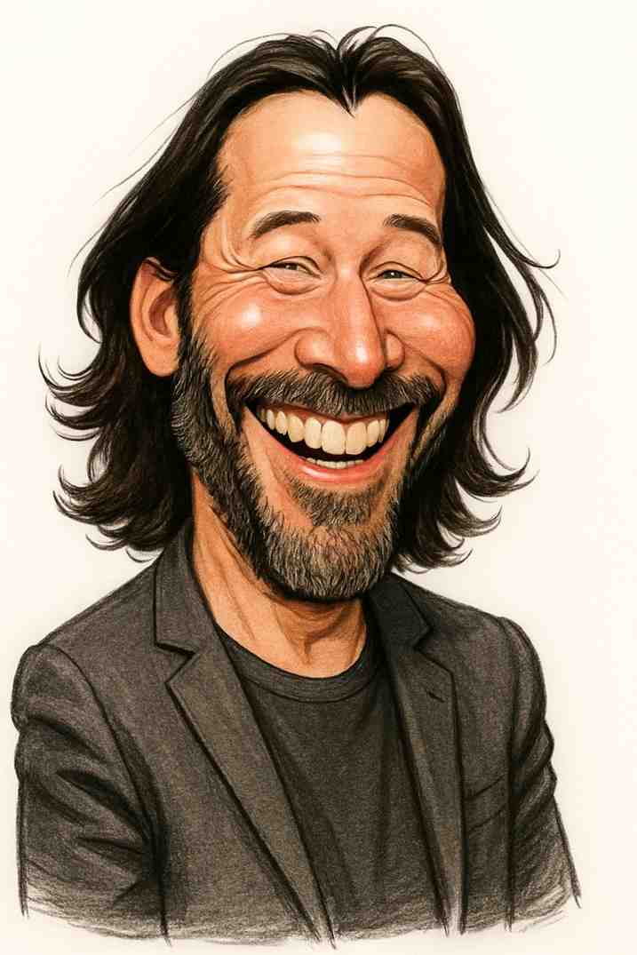 Caricature of Keanu Reeves