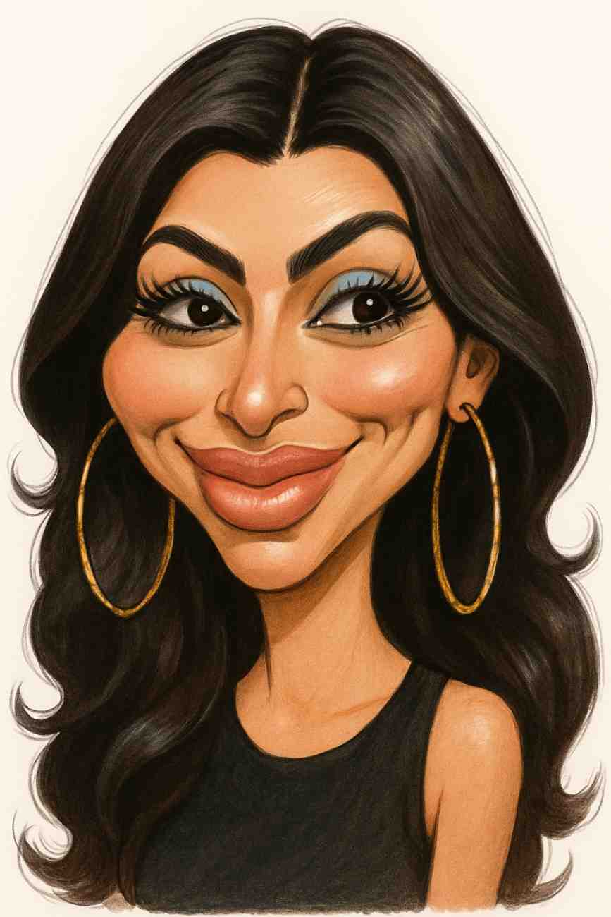 Caricature of Kim Kardashian