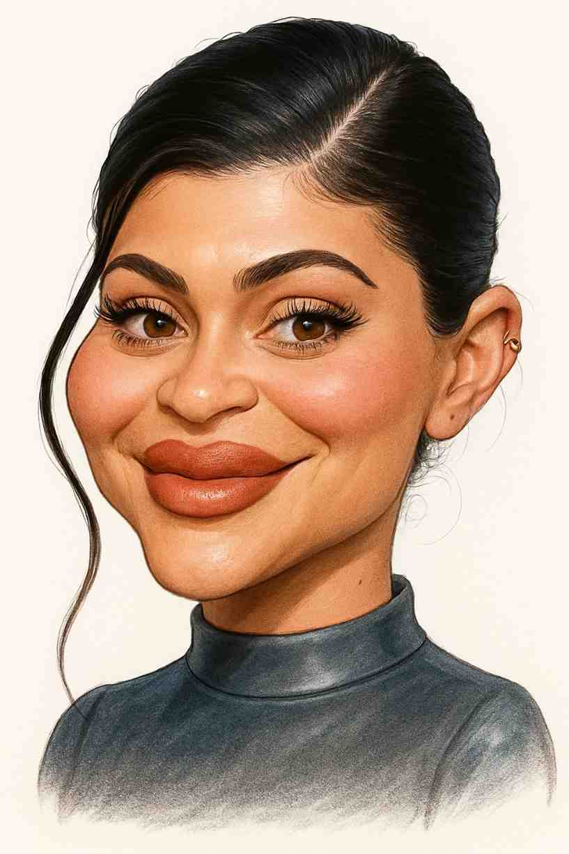 Caricature of Kylie Jenner