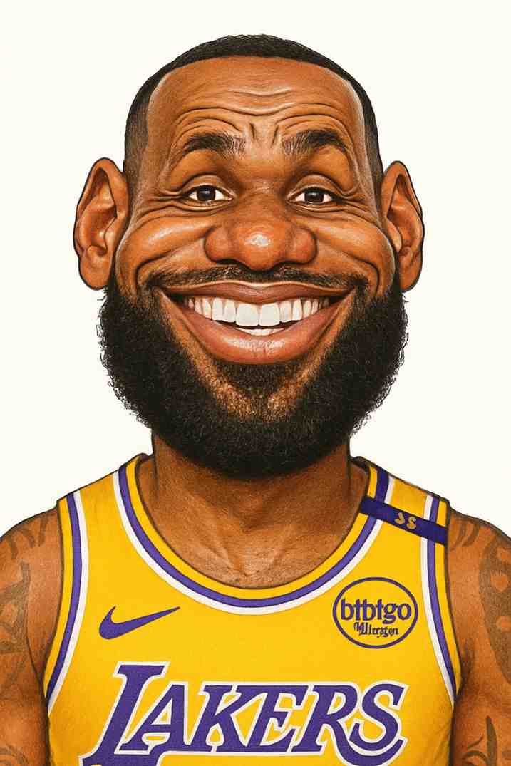 Caricature of LeBron James