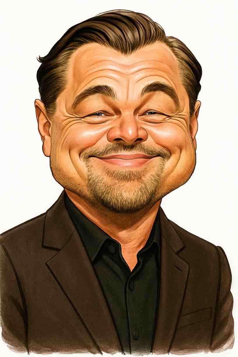 Caricature of Leonardo DiCaprio