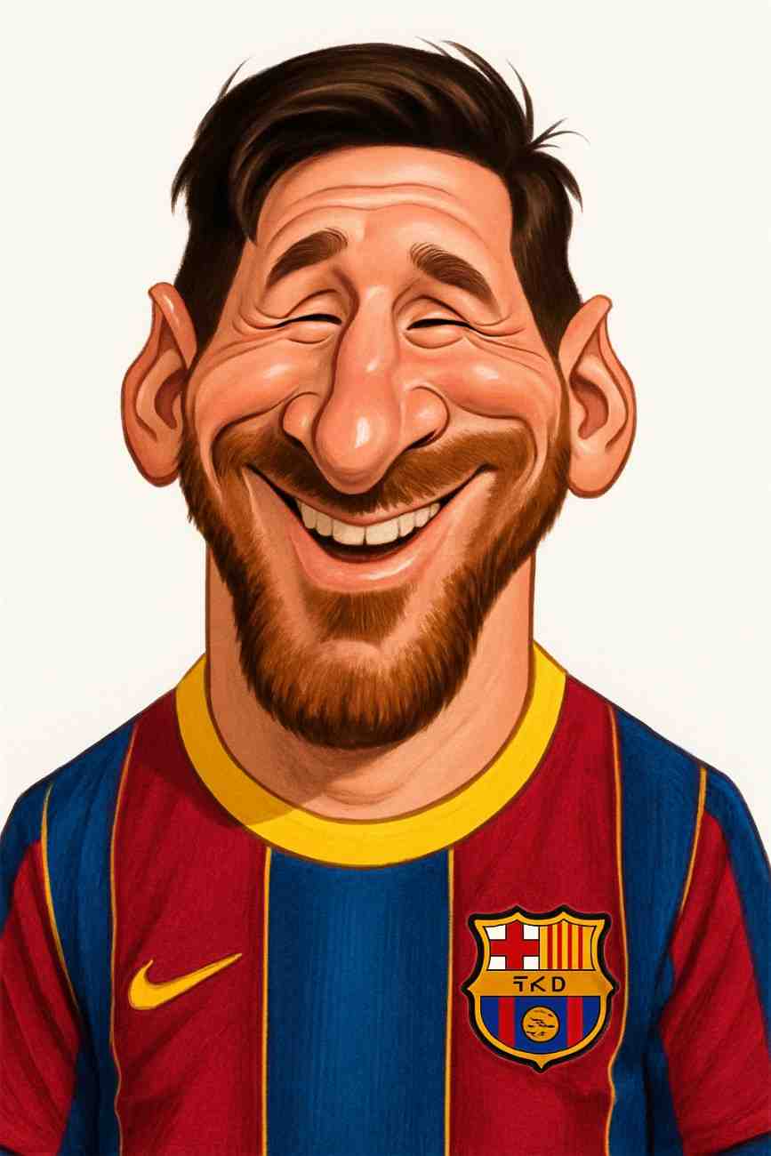 Caricature of Lionel Messi