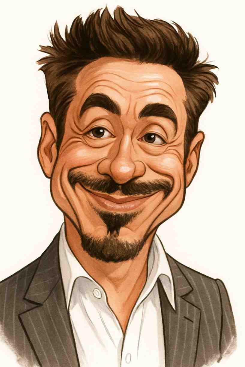 Caricature of Robert Downey Jr.