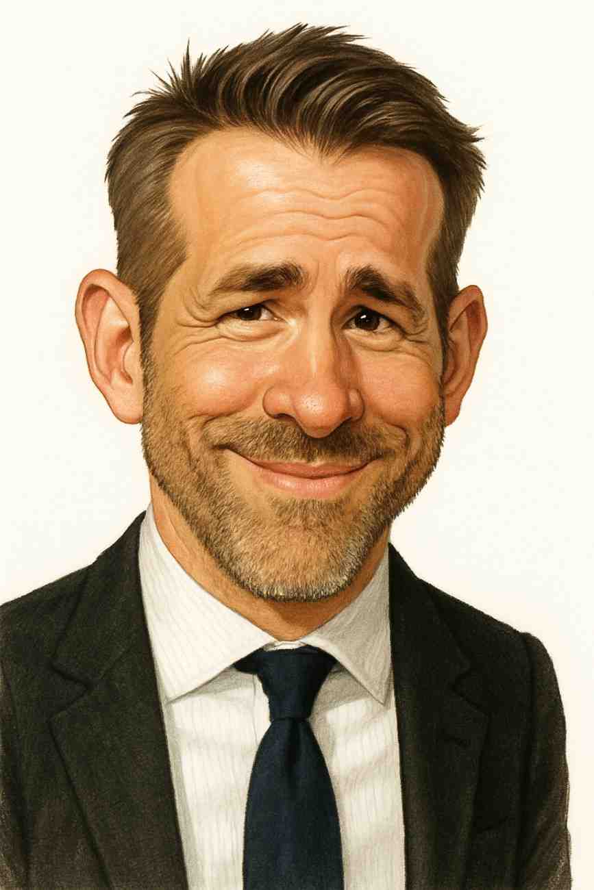 Caricature of Ryan Reynolds