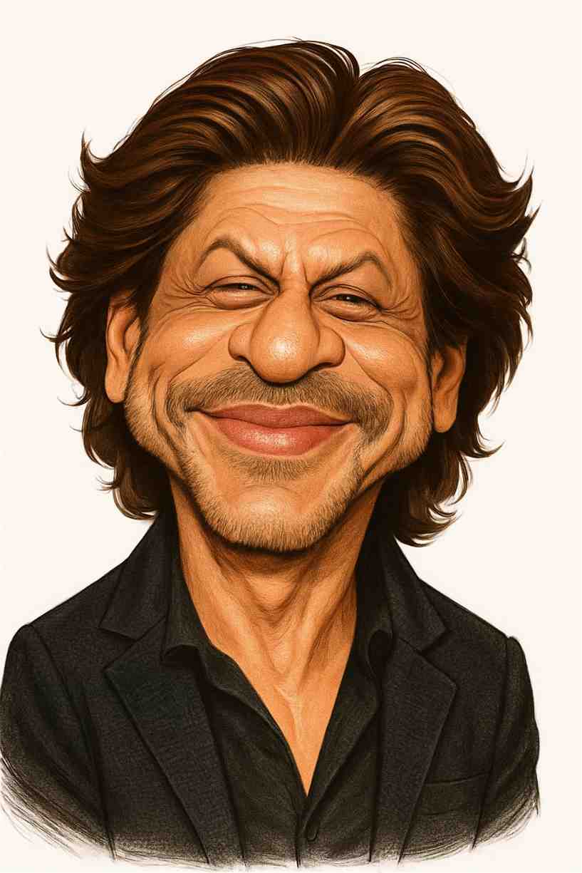 Caricature of Shah Rukh Khan