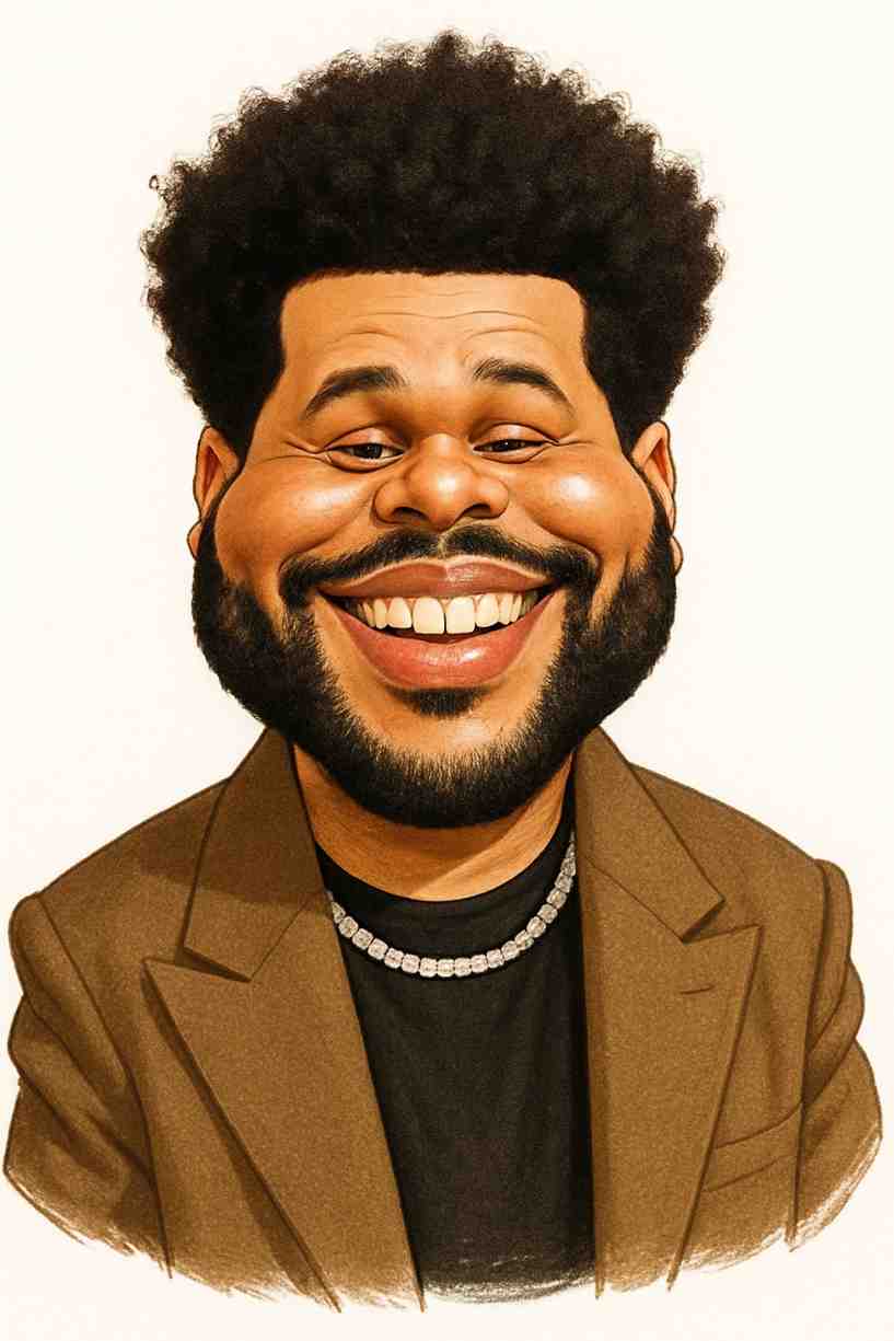 Caricature of The Weeknd