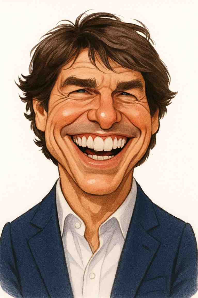 Caricature of Tom Cruise