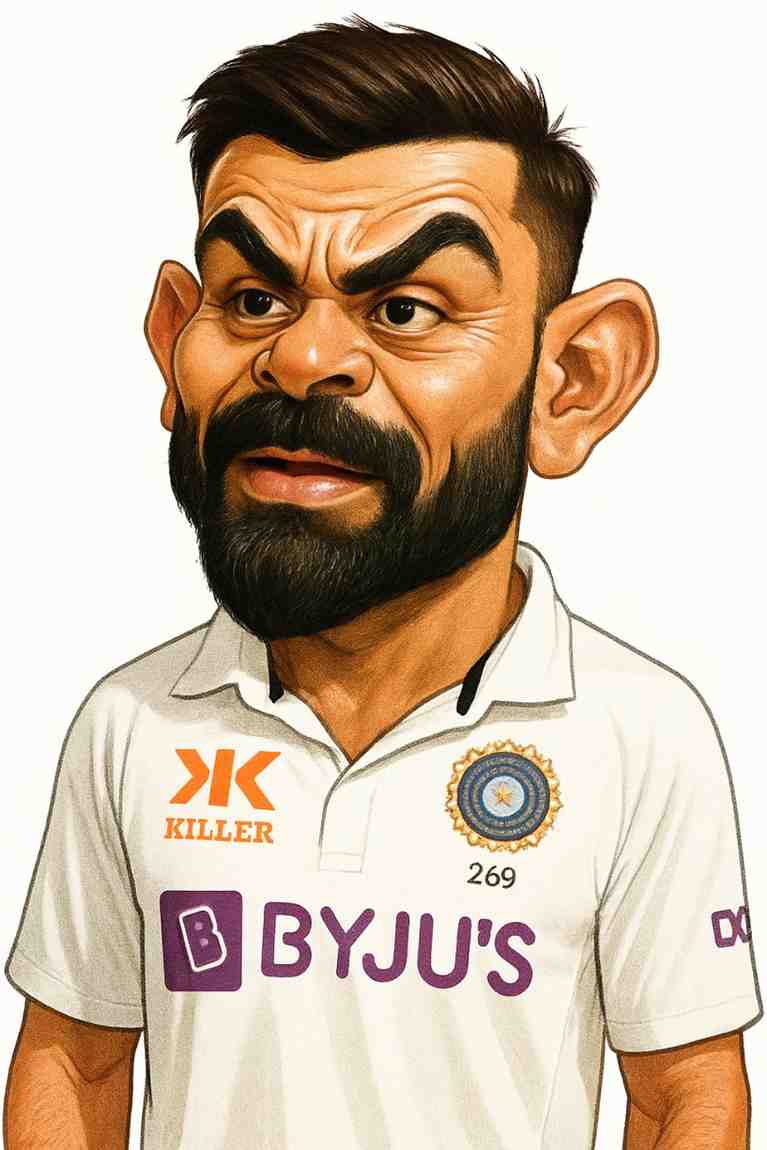 Caricature of Virat Kohli